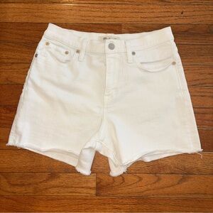 Madewell White Denim High Waisted Shorts - Size 26